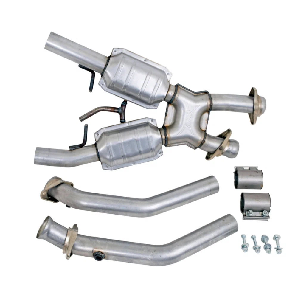 Fits 1994-1995 Mustang 5.0 2.5 Full X Pipe W_Catalytic Converters-1663